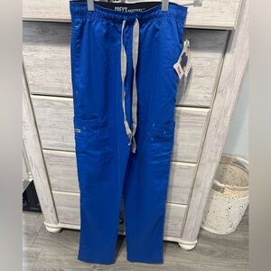 Grey's Anatomy Men's Royal Blue Cargo Scrub Pants Size XS